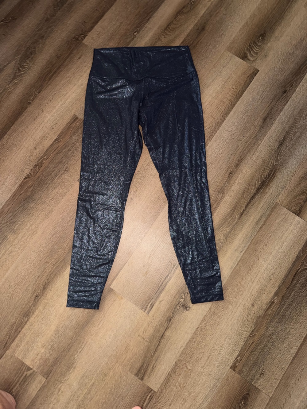 lululemon metallic blue leggings